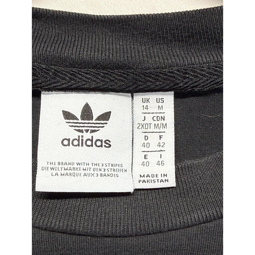 Adidas Originals Adicolor Trefoil T Shirt Mens Medium‎ Black White Graphic Logo